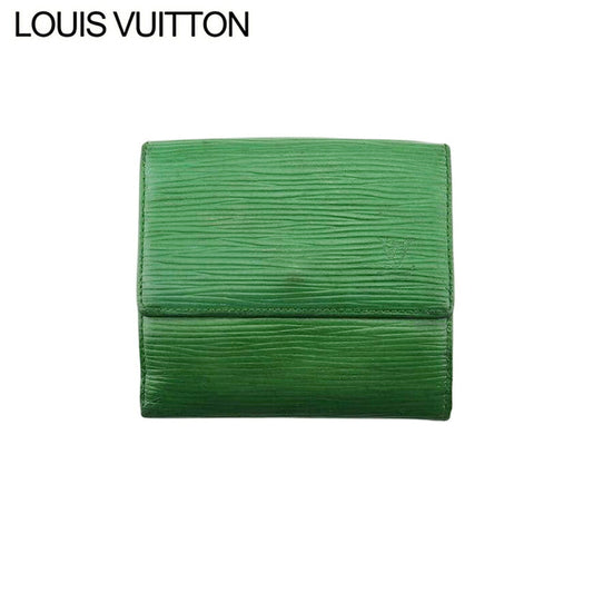 Louis Vuitton Bifold M63484 Porte Monnaie Billets Green Wallet Case