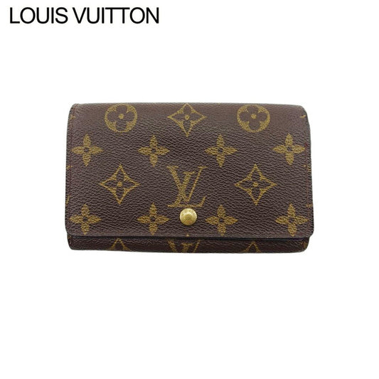 Louis Vuitton Long Purse M61730 Portonebi Tresol Brown Beige Gold Wallet Case T21808