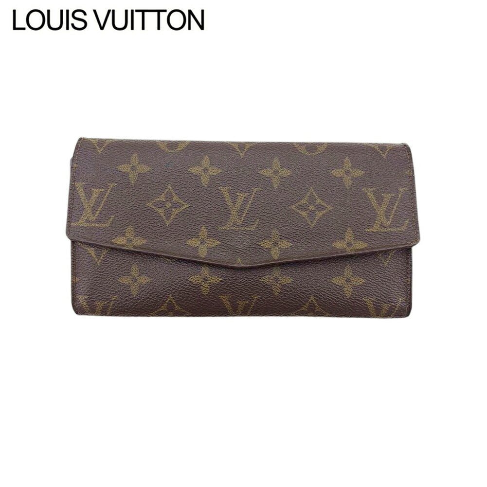 Louis Vuitton Long Purse M61724 Pochette Porto Brown Beige Gold Wallet Case T21825
