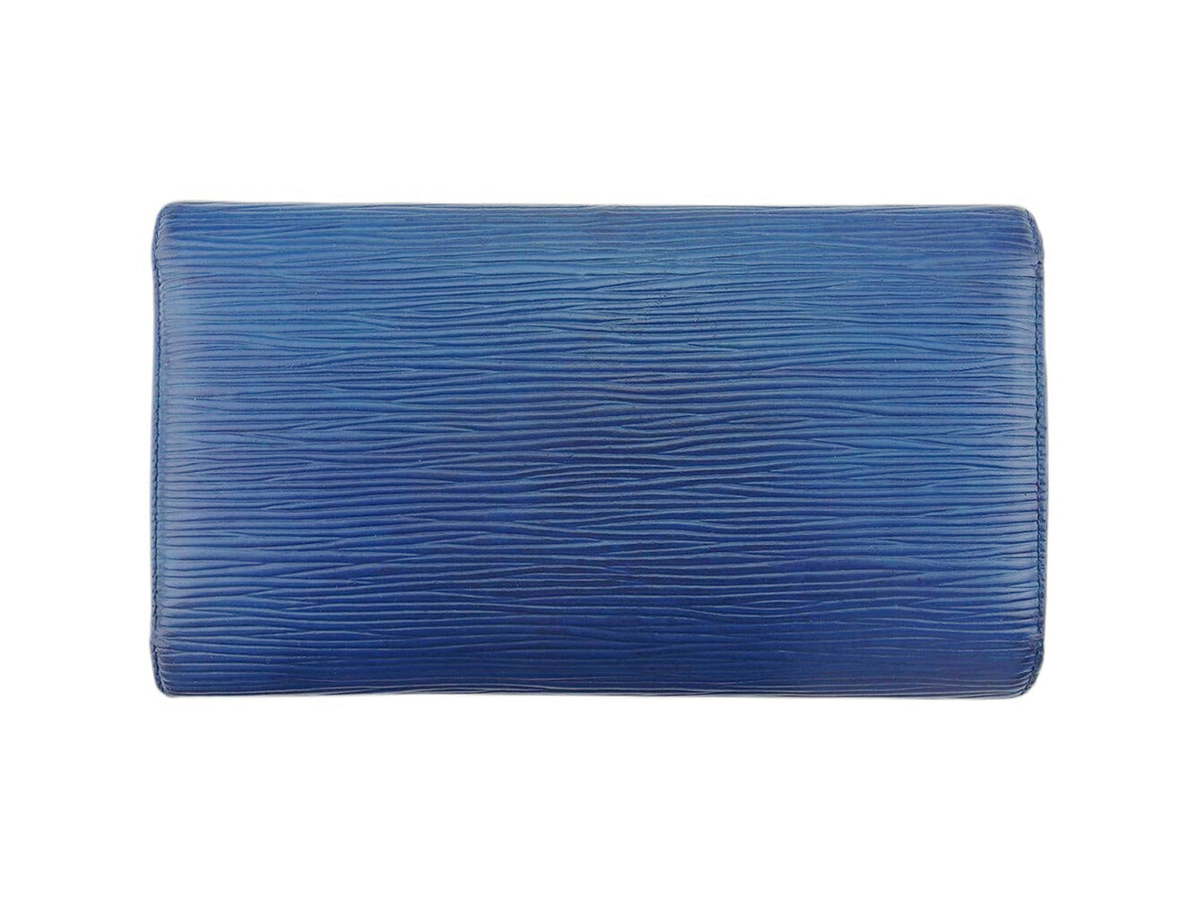 Louis Vuitton Long Purse M63385 Porte Tresor Blue Wallet Case