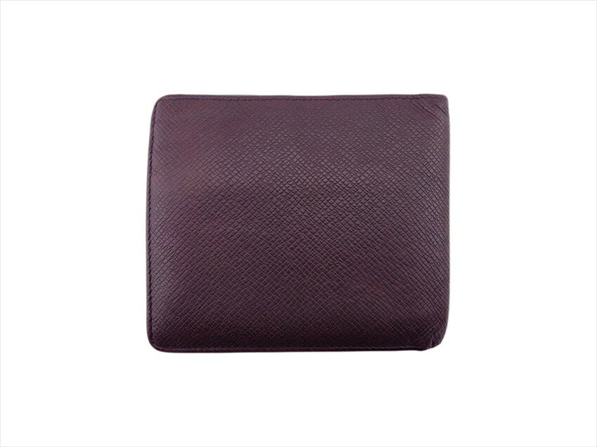 Louis Vuitton Bill Compartment Acajou Purple Porte Brown Handbag