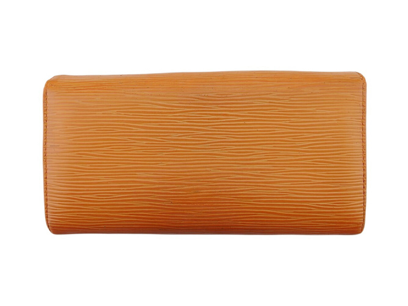 Louis Vuitton Long Purse M6359H Pochette Portomonet Gold Orange Wallet Case