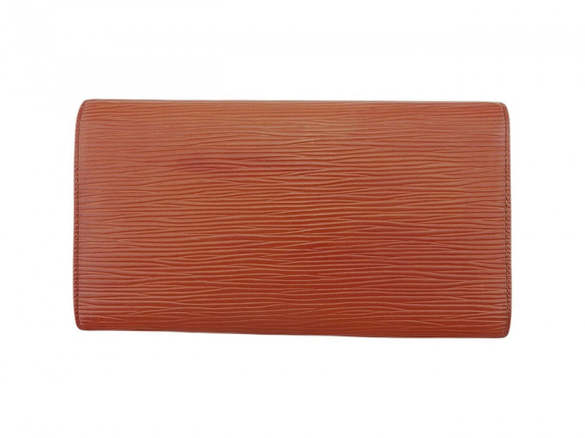 Louis Vuitton Long Purse light Pochette Porto Brown Wallet Case