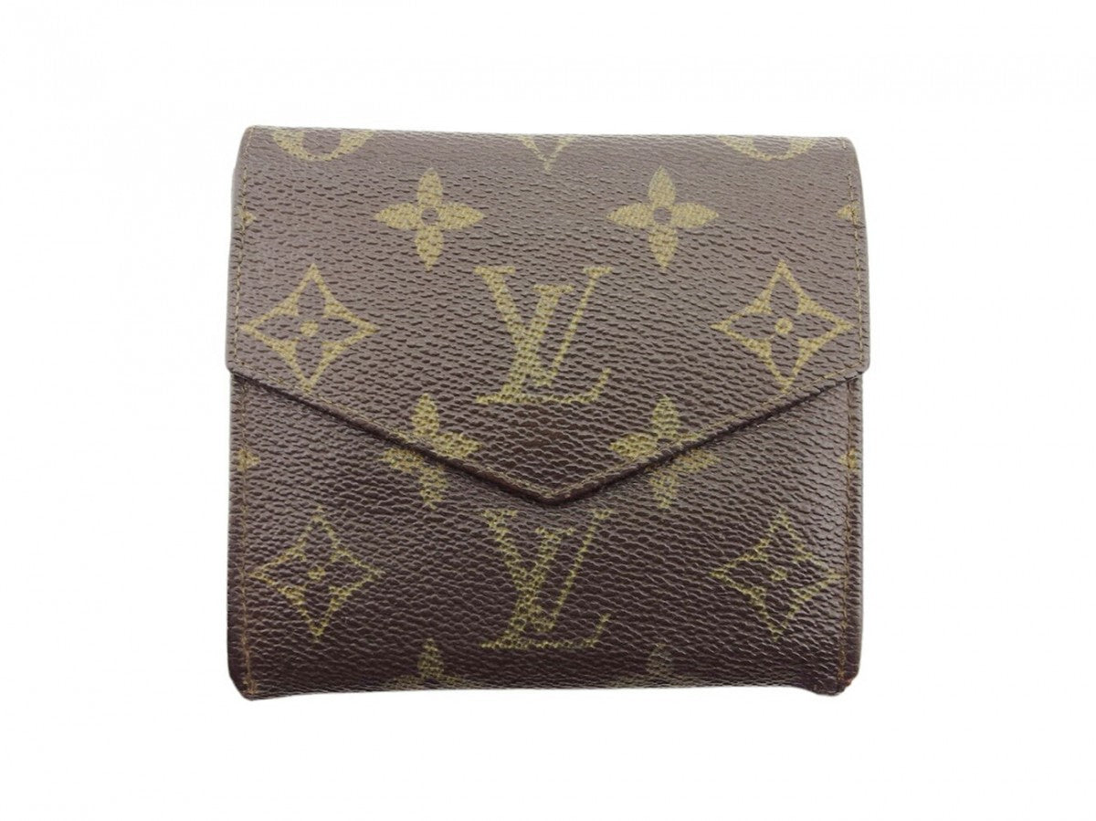 Louis Vuitton Bifold M61660 light Portonebi old Brown Wallet Case