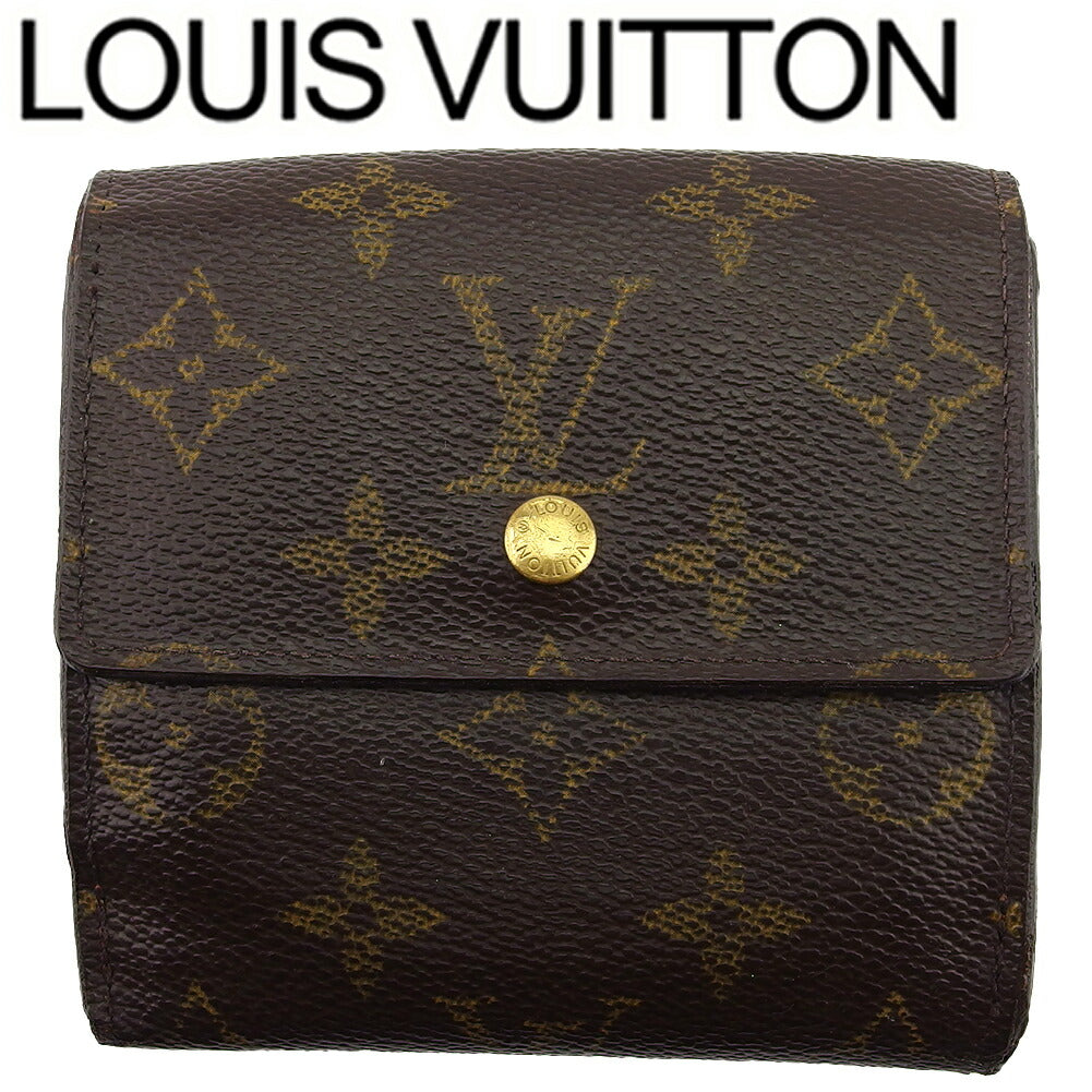 Louis Vuitton Bifold M61652 Porte Monnaie Billets Brown Beige Gold Wallet Case T22142