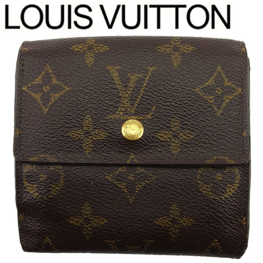 Louis Vuitton Bifold M61652 Porte Monnaie Billets Brown Beige Gold Wallet Case T22142