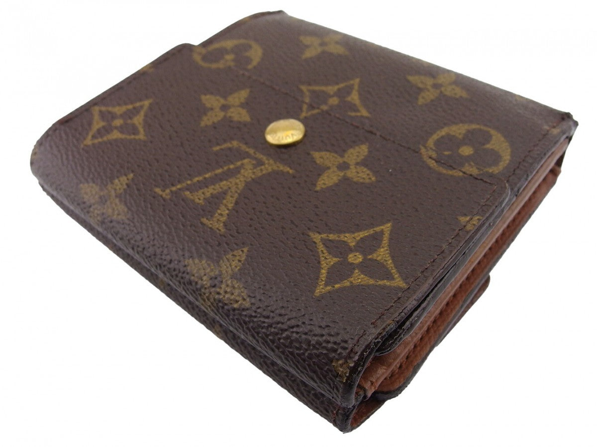 Louis Vuitton Bifold M61652 Porte Monnaie Billets Brown Beige Gold Wallet Case T22173