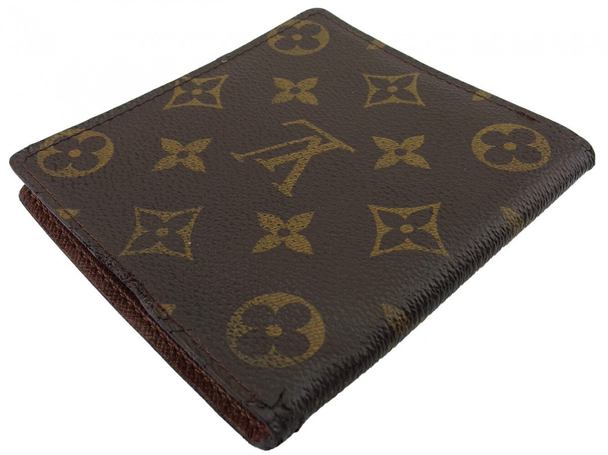 Louis Vuitton Bill Compartment M60883 Porte Billets10Cartes Brown Beige Handbag T22182