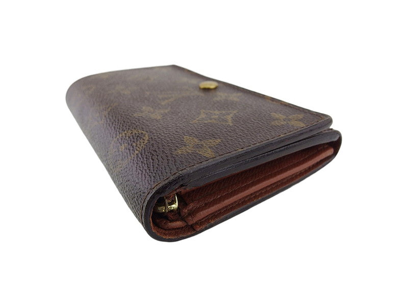 Louis Vuitton Long Purse M61730 Portonebi Tresol Brown Beige Gold Wallet Case T22411