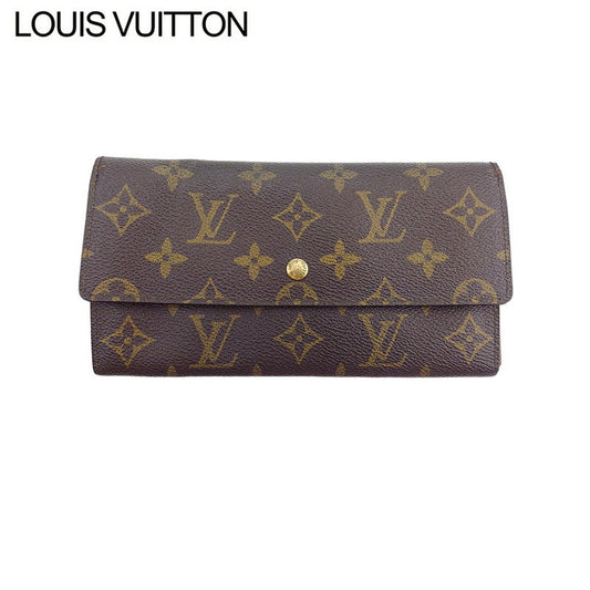 Louis Vuitton Long Purse M61724 Pochette Porto Brown Beige Gold Wallet Case T22415