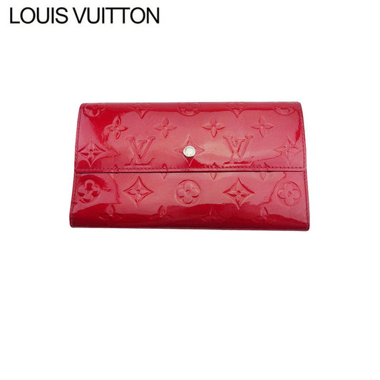 Louis Vuitton Long Purse M93531 Portefeuille International Red Gold Wallet Case