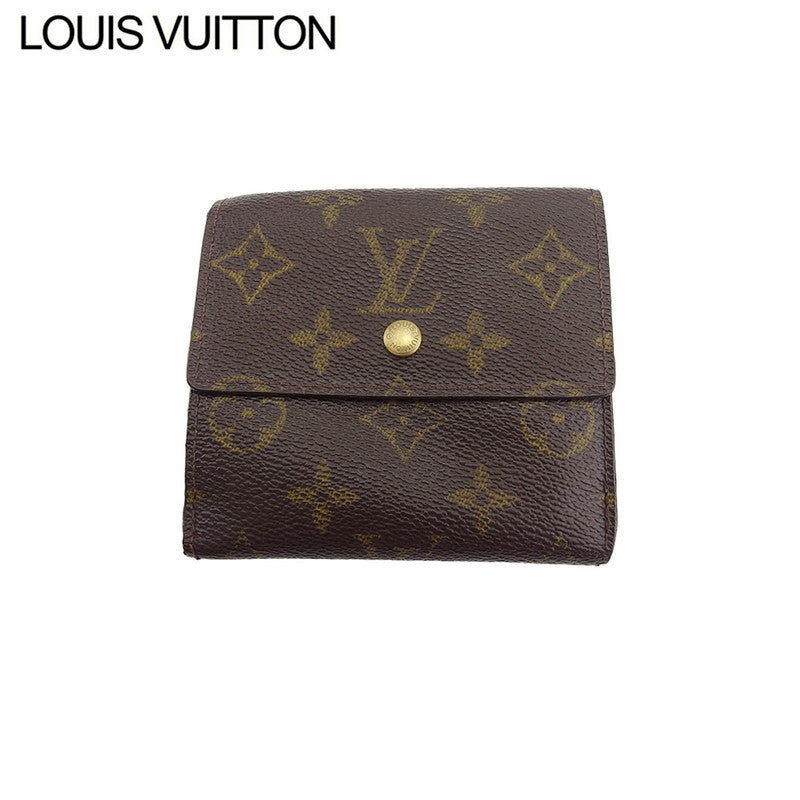Louis Vuitton Bifold M61652 Porte Monnaie Billets Brown Beige Gold Wallet Case
