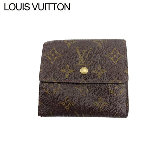 Louis Vuitton Bifold M61652 Porte Monnaie Billets Brown Beige Gold Wallet Case