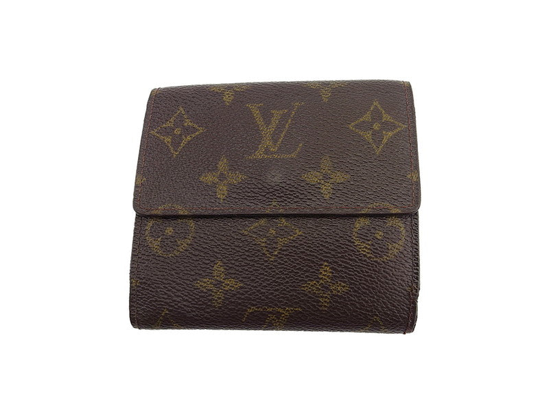 Louis Vuitton Bifold M61652 Porte Monnaie Billets Brown Beige Gold Wallet Case