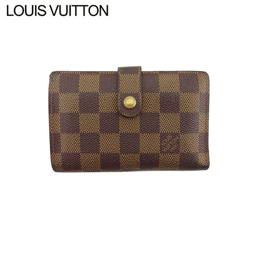 Louis Vuitton Bifold Portefeuille Florin Leather Brown Beige Wallet Case