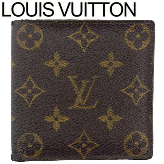Louis Vuitton Bifold M61665 Porte Billets Cartes Brown Beige Wallet Case