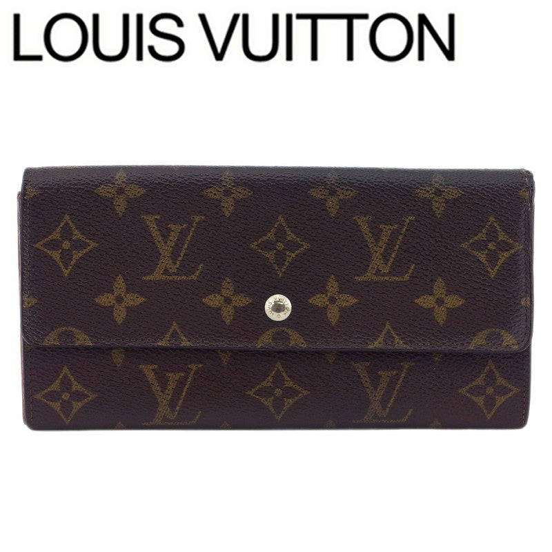 Louis Vuitton Long Purse M61724 Pochette Porto Brown Beige Wallet Case