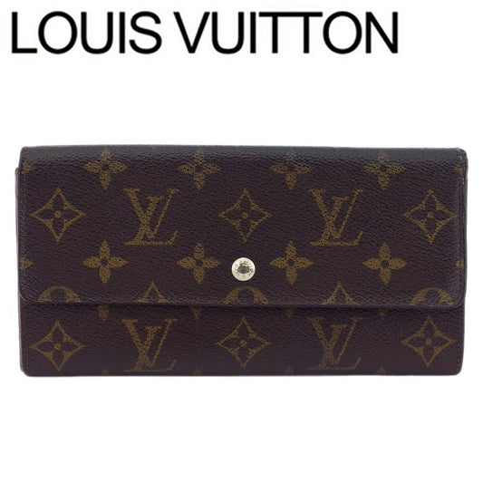 Louis Vuitton Long Purse M61724 Pochette Porto Brown Beige Wallet Case