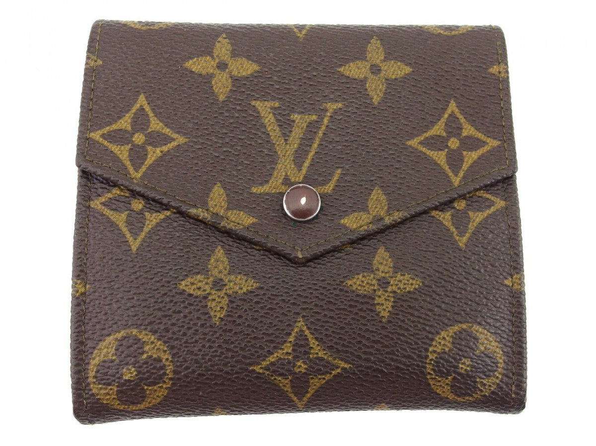 Louis Vuitton Bifold M61660 Portonebi old Brown Beige Wallet Case T23595