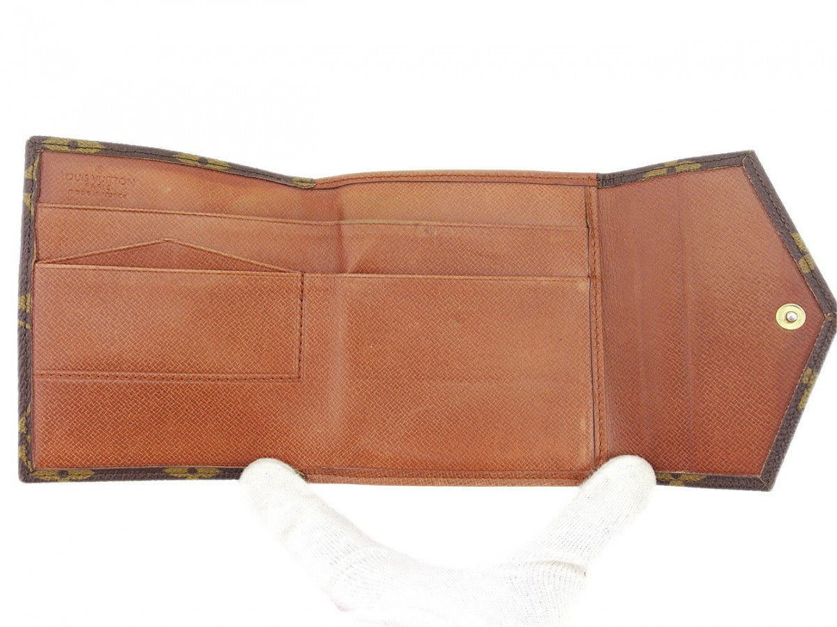 Louis Vuitton Bifold M61660 Portonebi old Brown Beige Wallet Case T23595