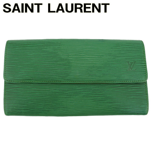 Louis Vuitton Long Purse M63574 Pochette Porto Green Wallet Case