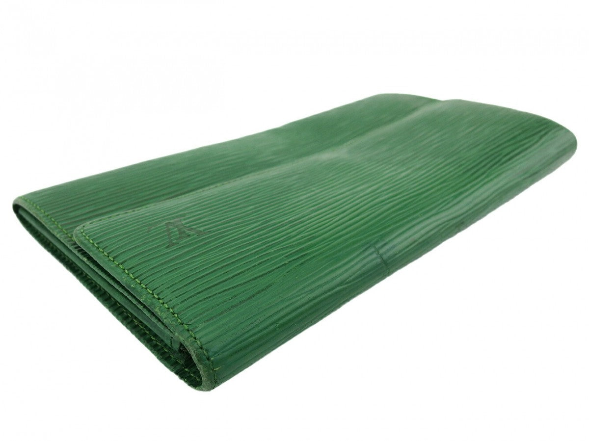 Louis Vuitton Long Purse M63574 Pochette Porto Green Wallet Case