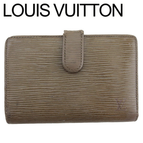 Louis Vuitton Bifold M6324D Portonevie Vienova Brown Gray Wallet Case