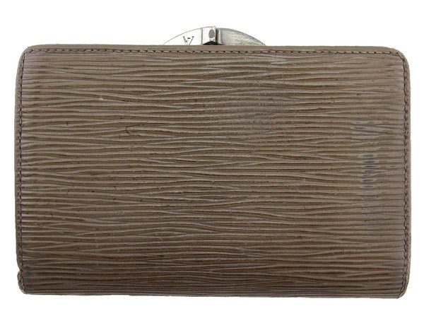 Louis Vuitton Bifold M6324D Portonevie Vienova Brown Gray Wallet Case
