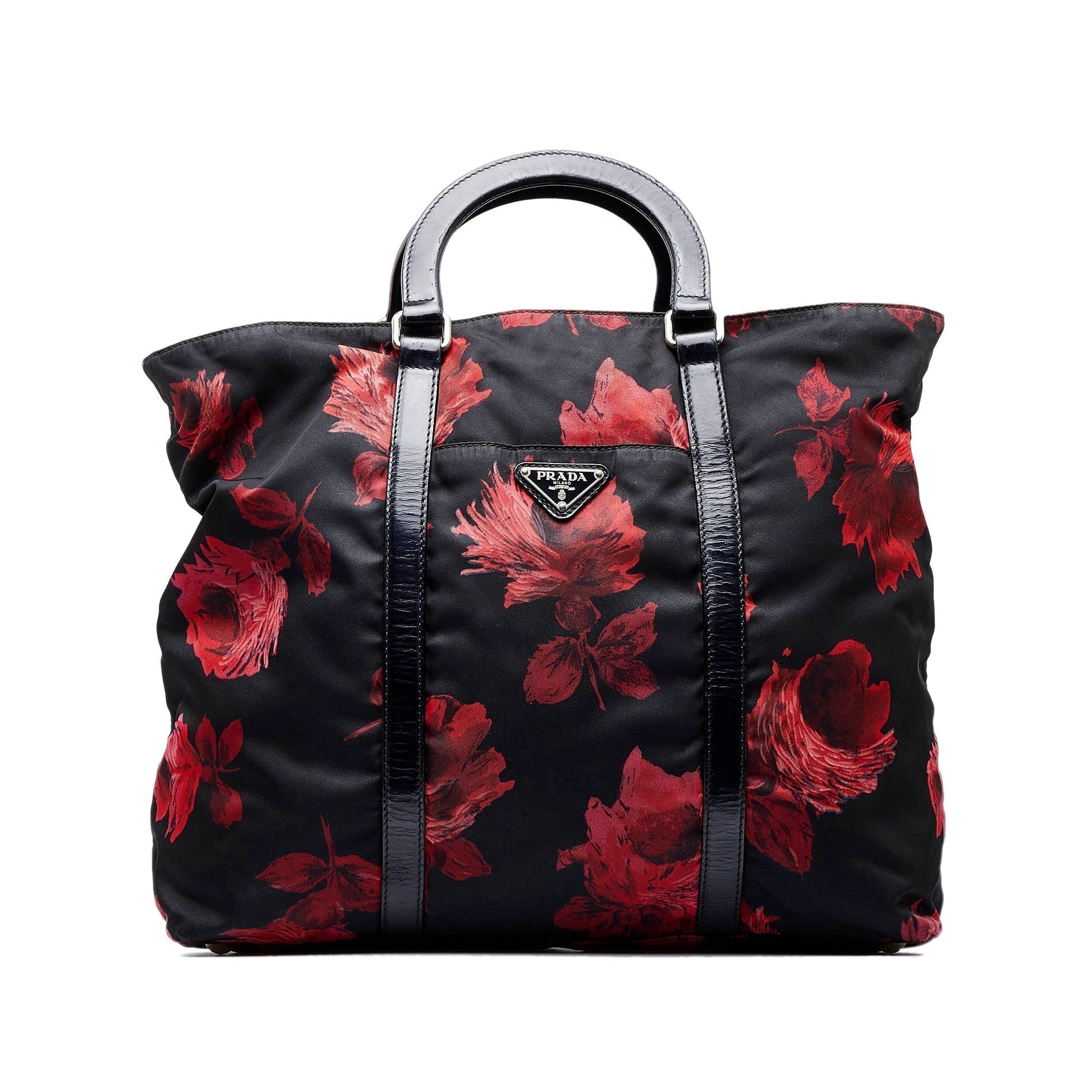 Prada Tessuto Stampato Tote Bag Black