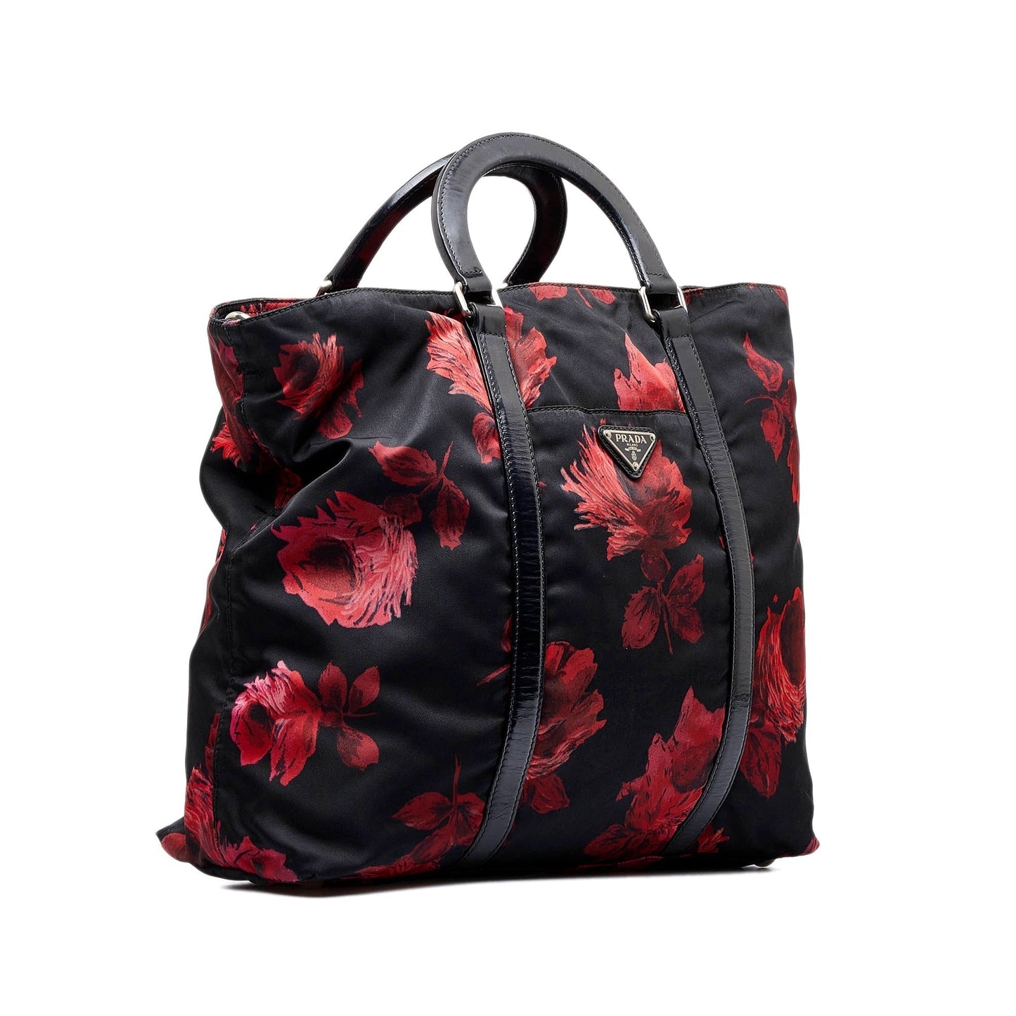 Prada Tessuto Stampato Tote Bag Black