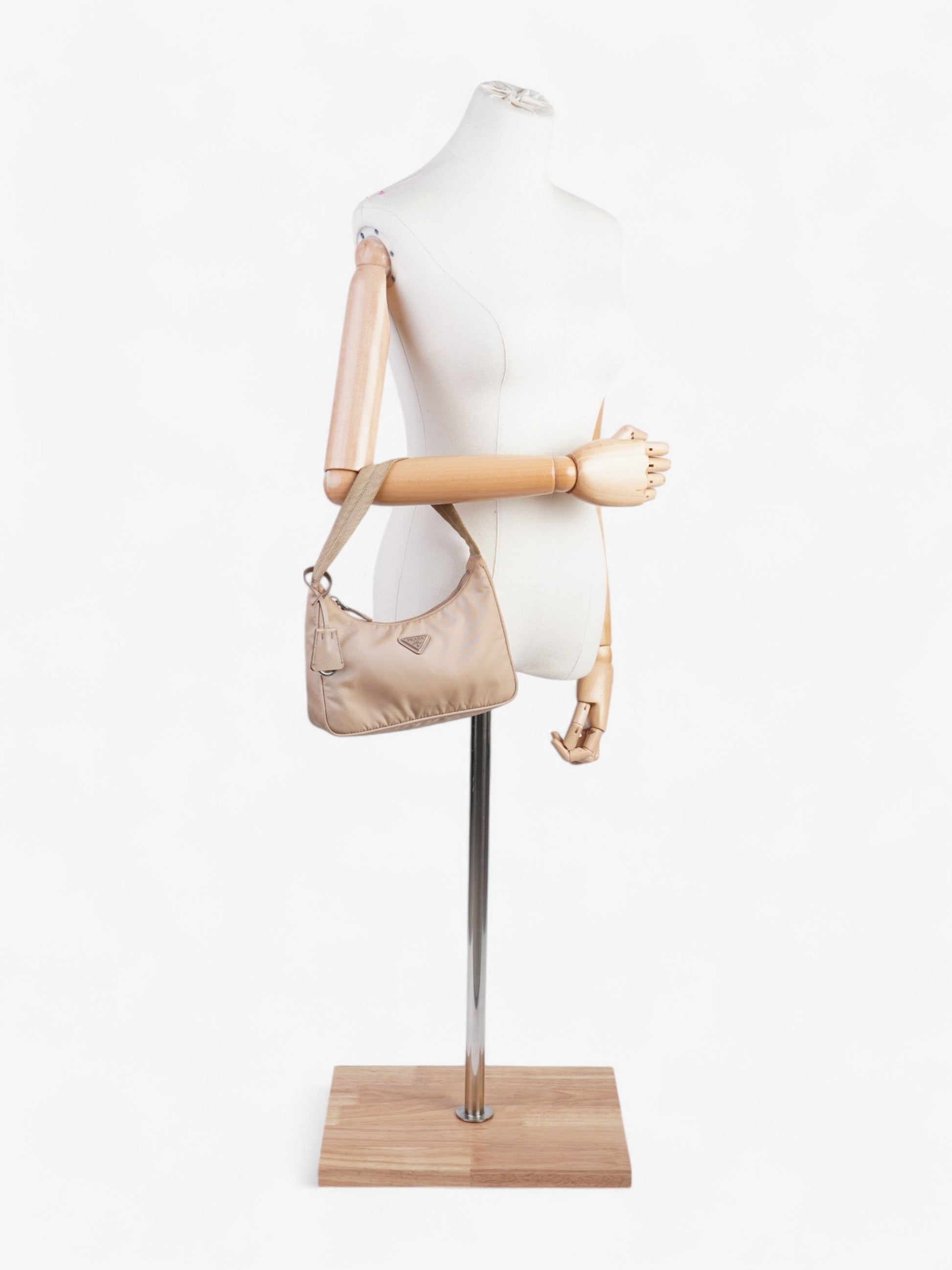 Prada Re Edition Shoulder Bag Nylon Beige Beige Nylon 1