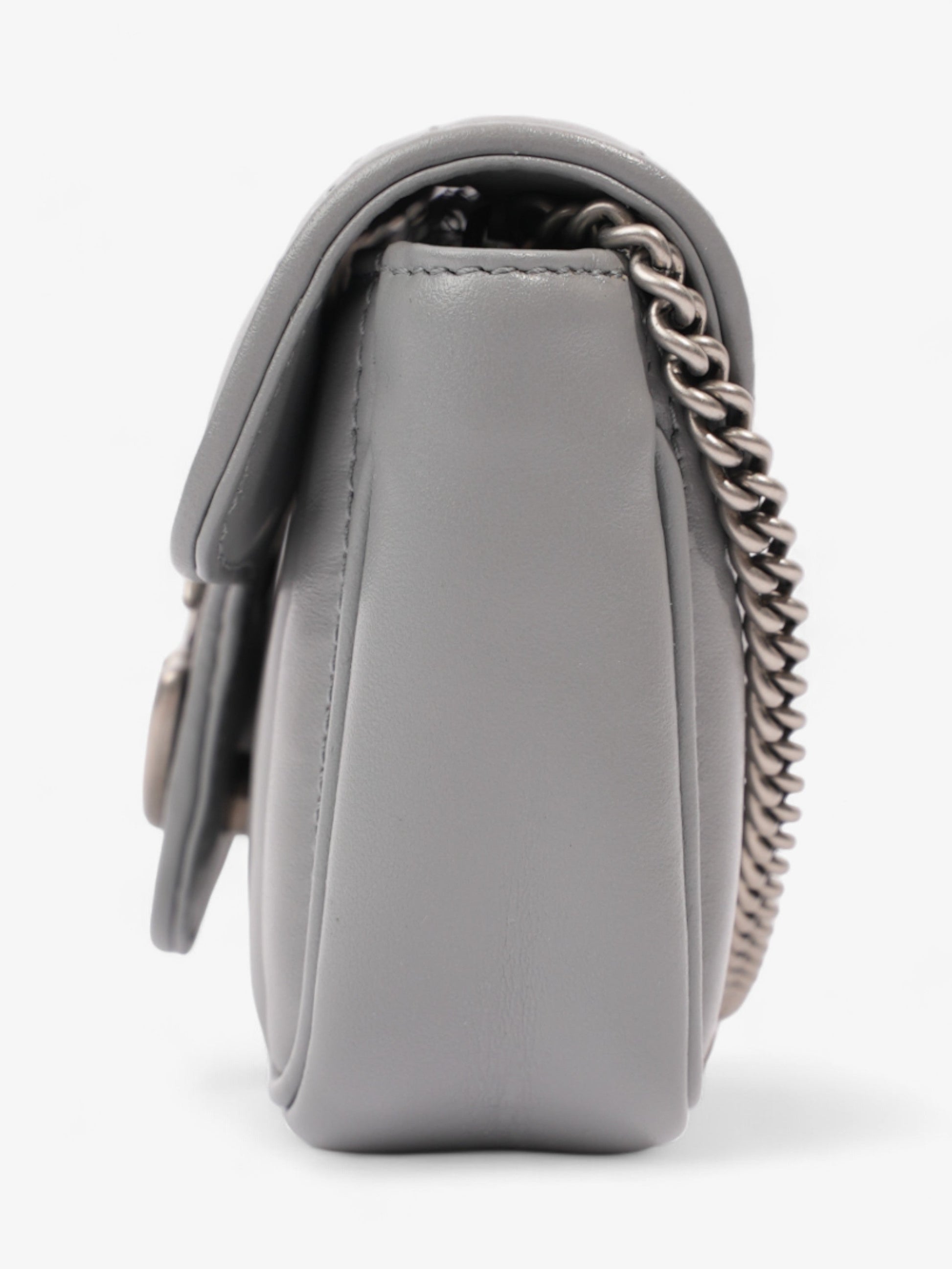 Gucci Marmont Grey Super Crossbody Bag Leather Matelasse