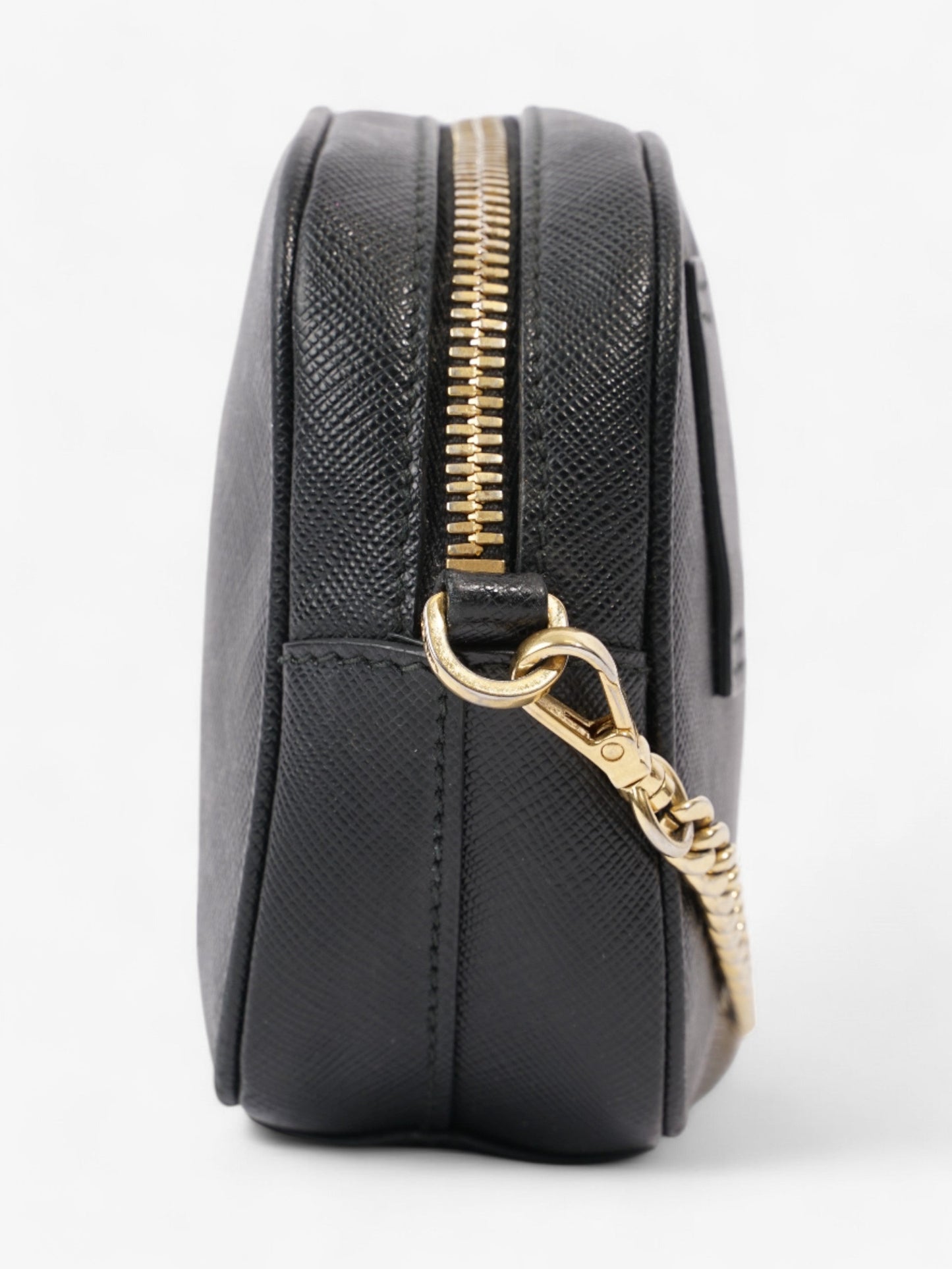 Prada Camera Bag Leather Saffiano Black Crossbody Bag