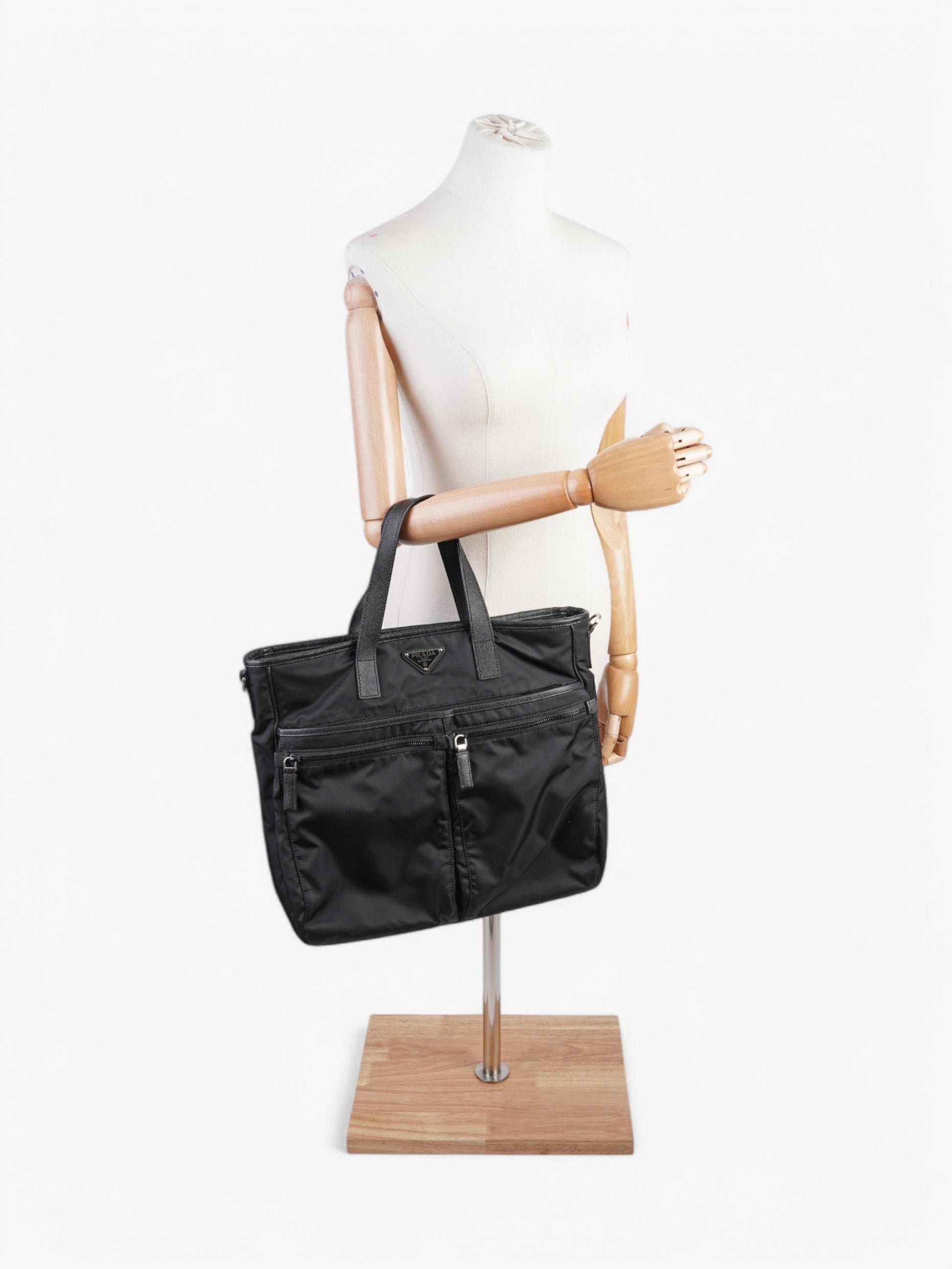 Prada Tote Bag Re Nylon Black