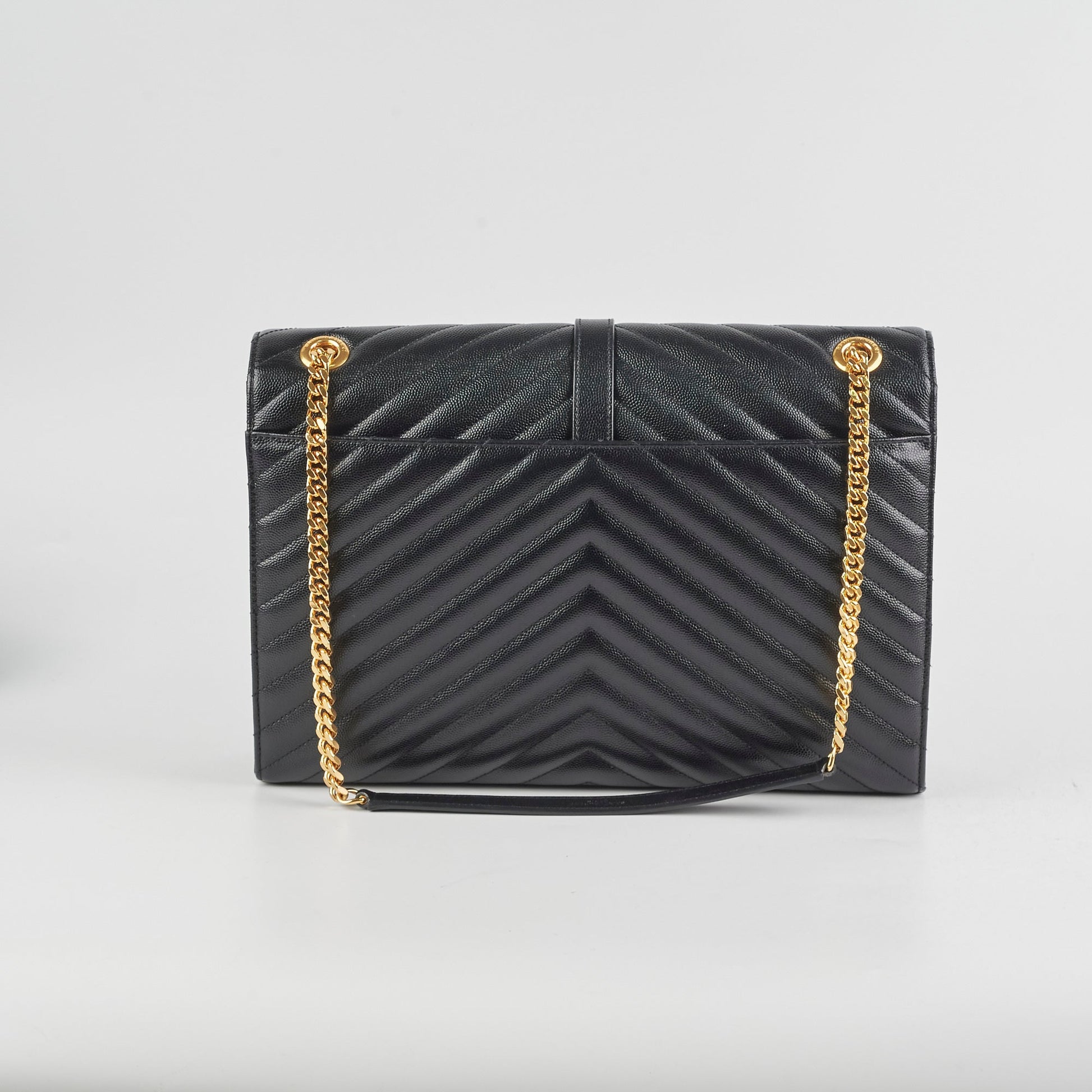 YSL Saint Laurent Envelope Crossbody Bag Black Large