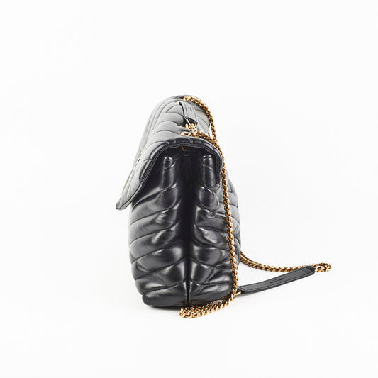 YSL Saint Laurent Lou Lou Crossbody Bag Black Medium