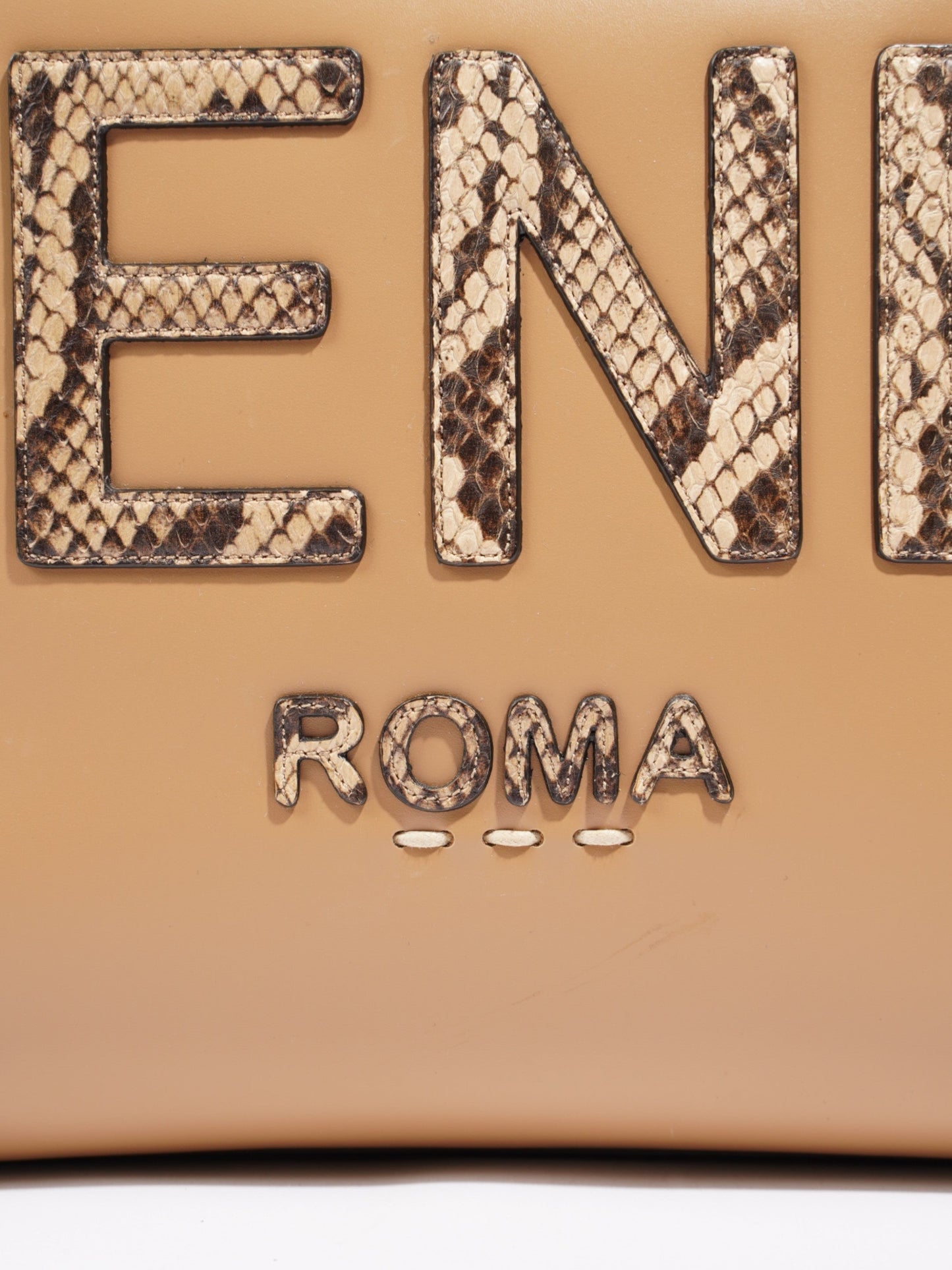 Fendi Sunshine Tote Bag Leather Brown Medium