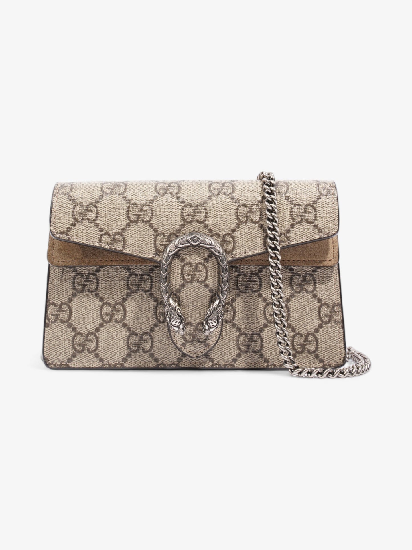Gucci Dionysus Super And Ebony Supreme Coated Shoulder Canvas Beige Shoulder Bag