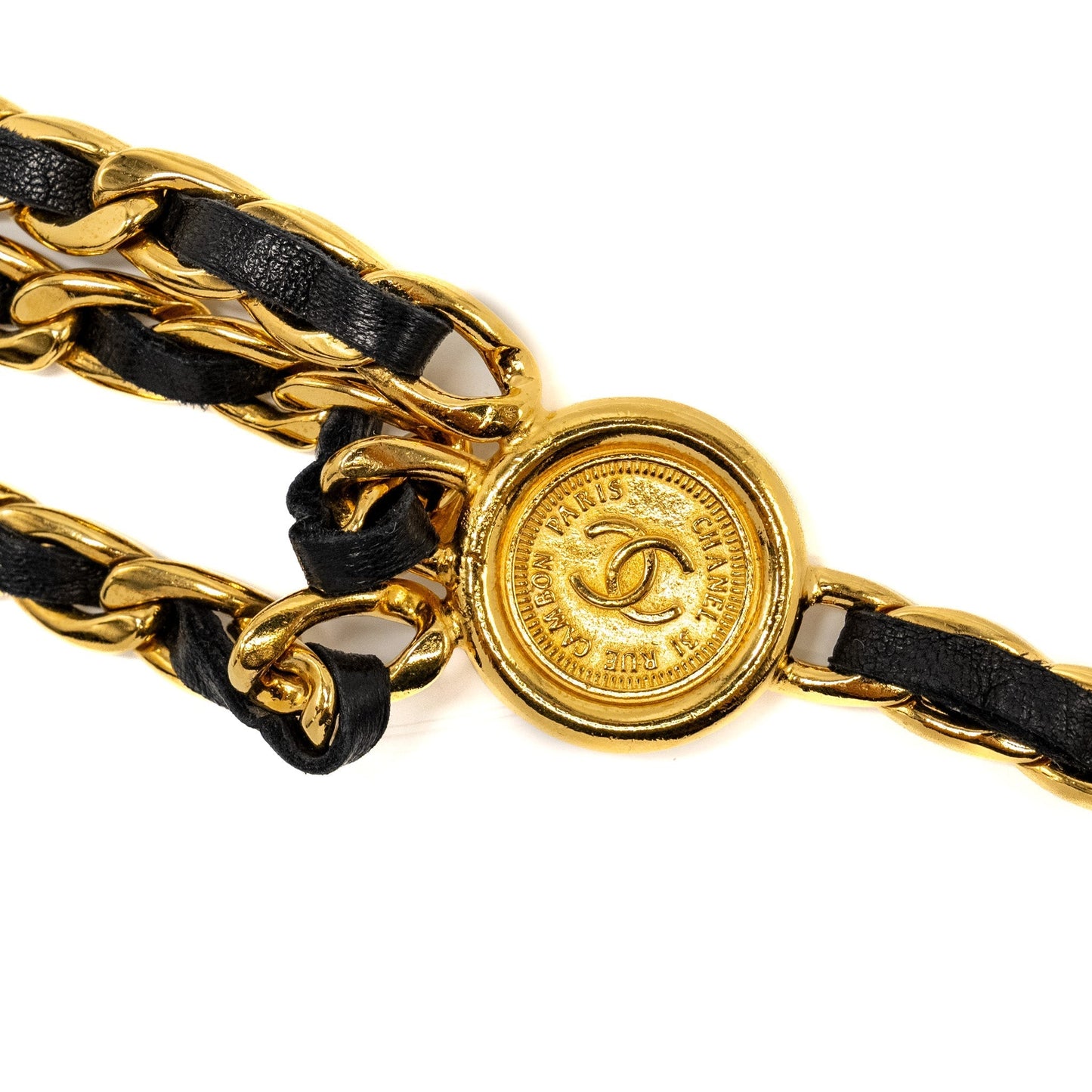 Chanel 3-Tier Strand Belt Lambskin 24k Plated Gold Leather