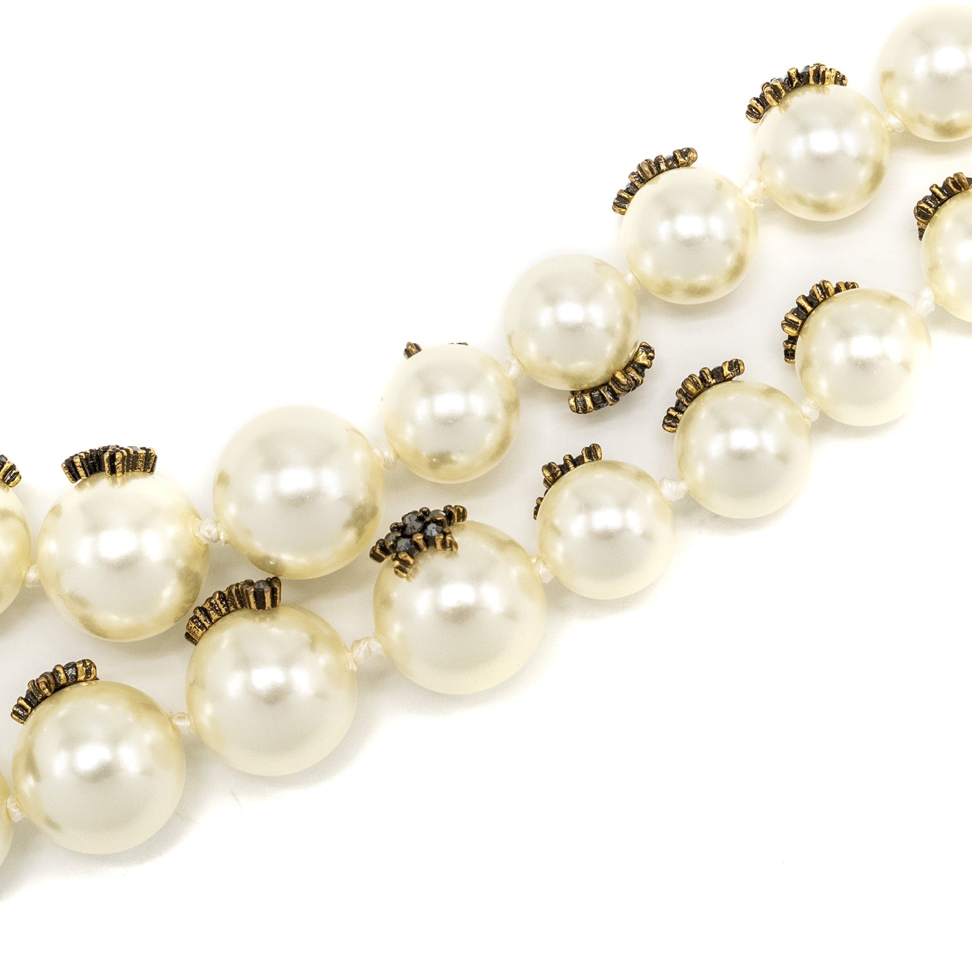 Dior Giraffe Pearl Chocker Tone Handbag Gold Travel Bag