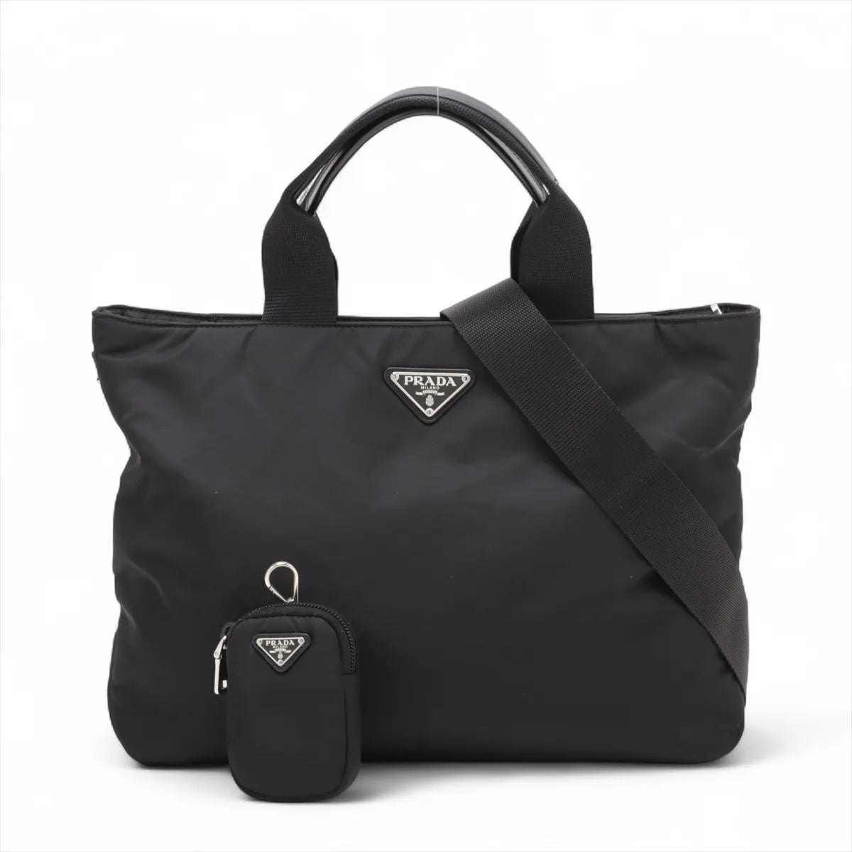 Prada Handbag Nero Tessuto Tote Bag