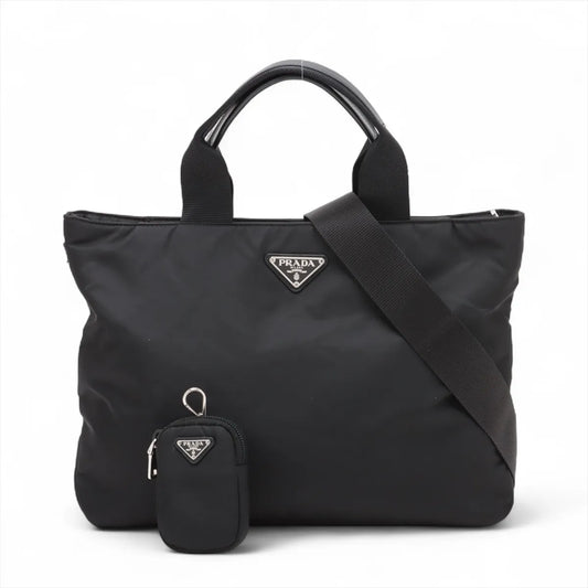Prada Handbag Nero Tessuto Tote Bag