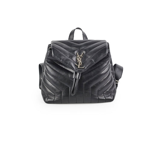 YSL Saint Laurent Lou Backpack Black Small