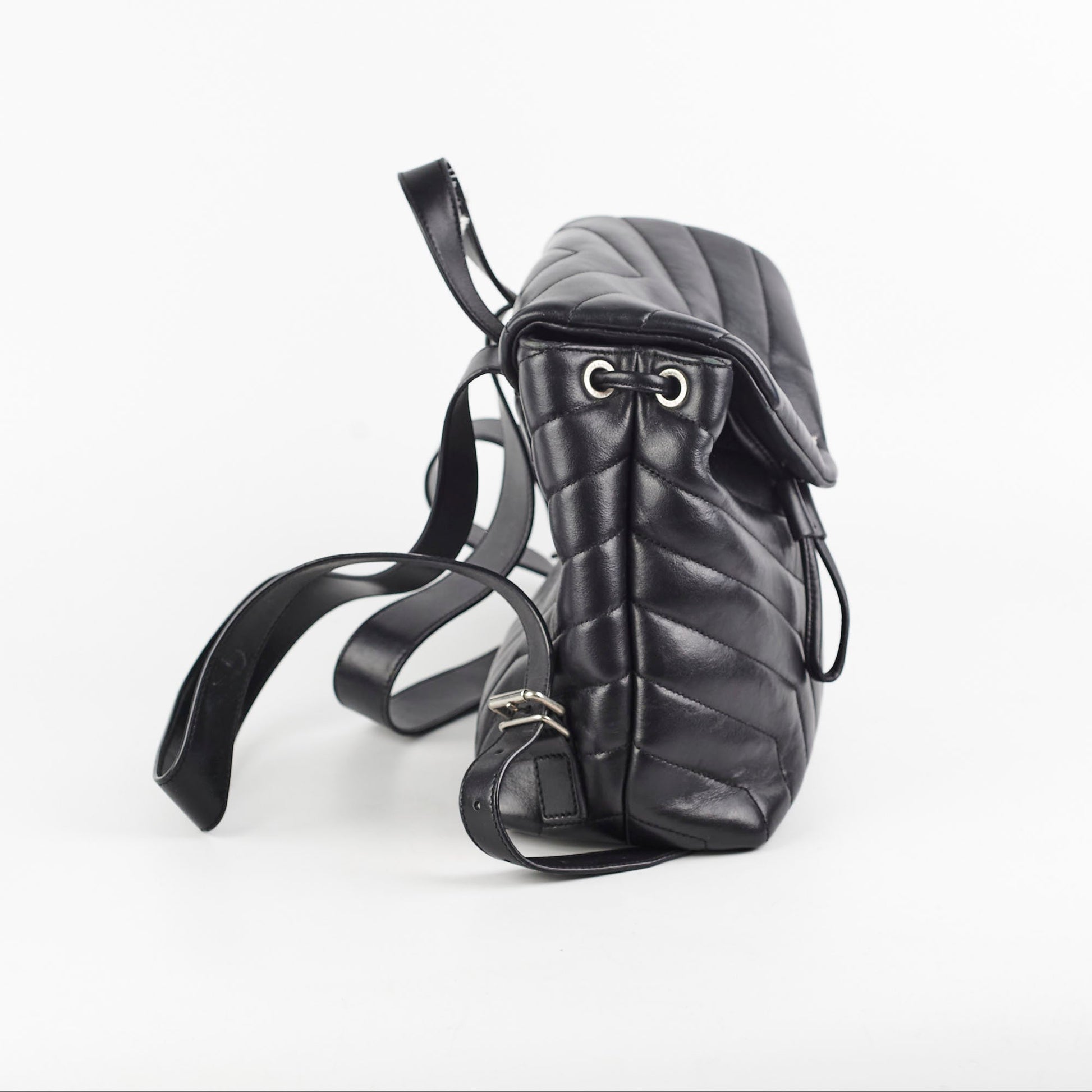 YSL Saint Laurent Lou Backpack Black Small