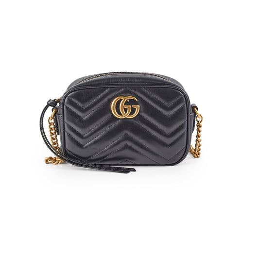 Gucci Marmont Camera Bag Black Mini Travel Bag Bag Black