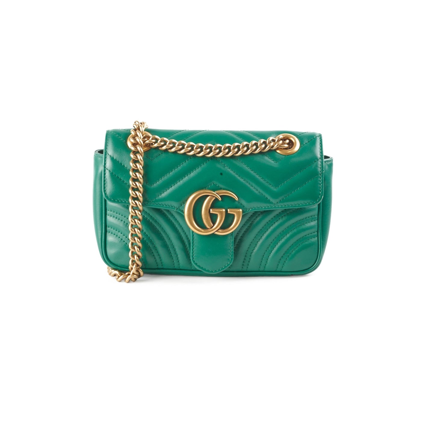 Gucci Marmont Crossbody Bag Green Mini