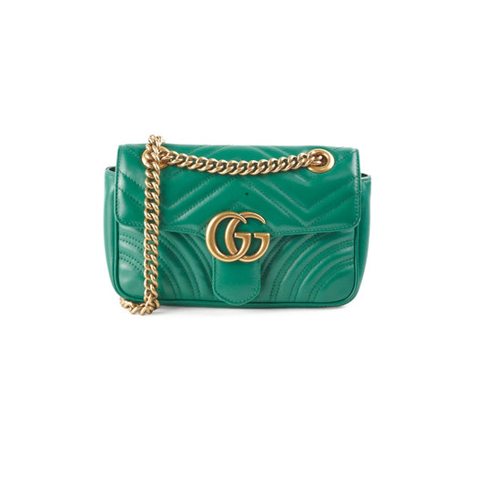 Gucci Marmont Crossbody Bag Green Mini