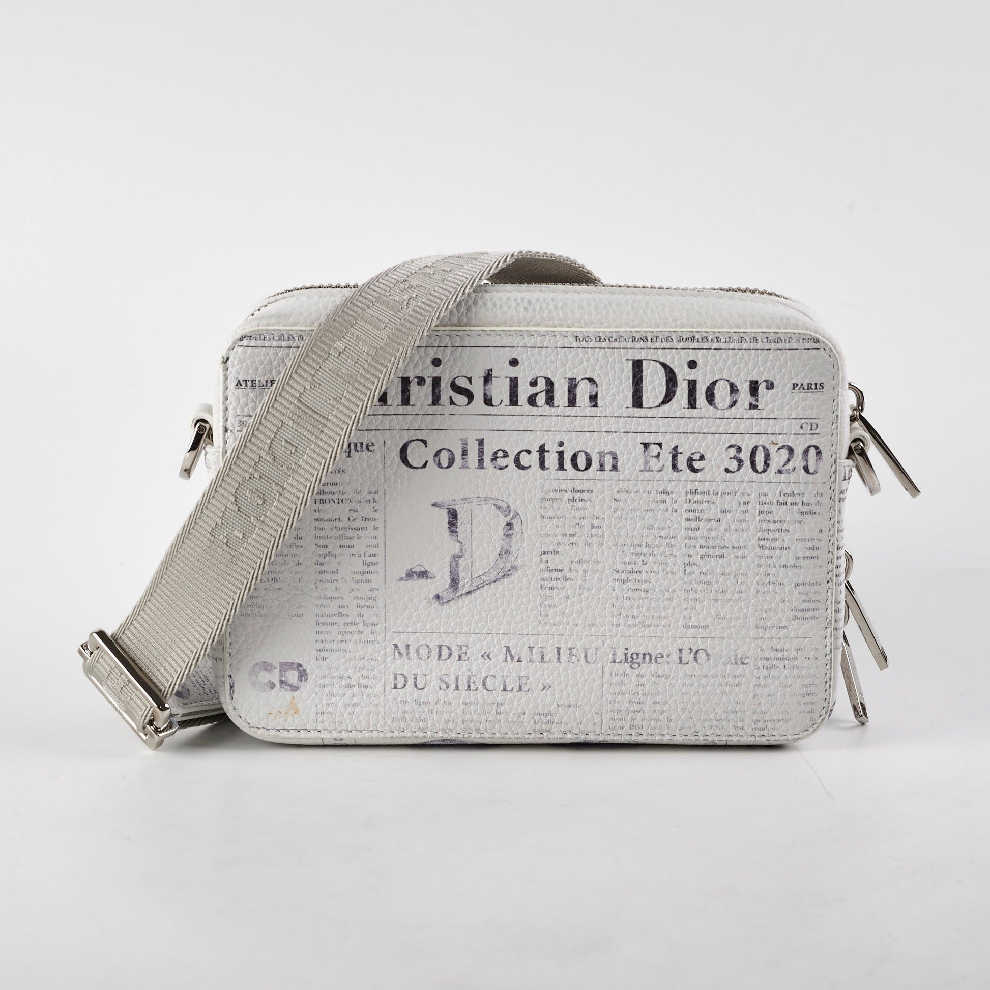 Dior Christian Daniel Arsham Newspaper Crossbody Bag