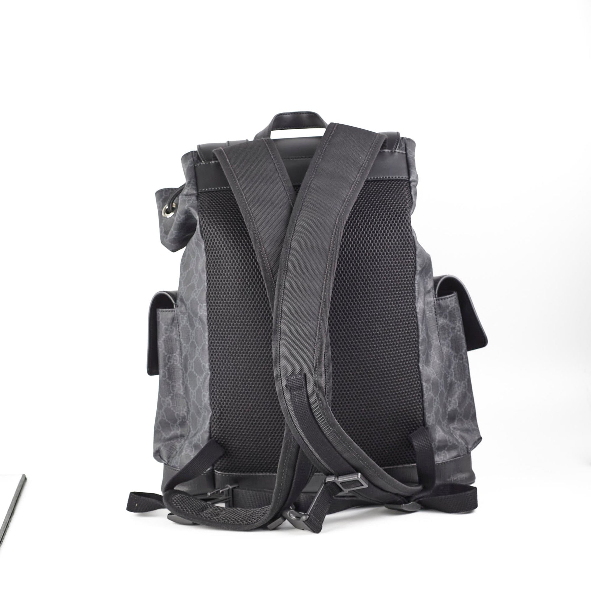 Gucci Men Backpack Monogram Black