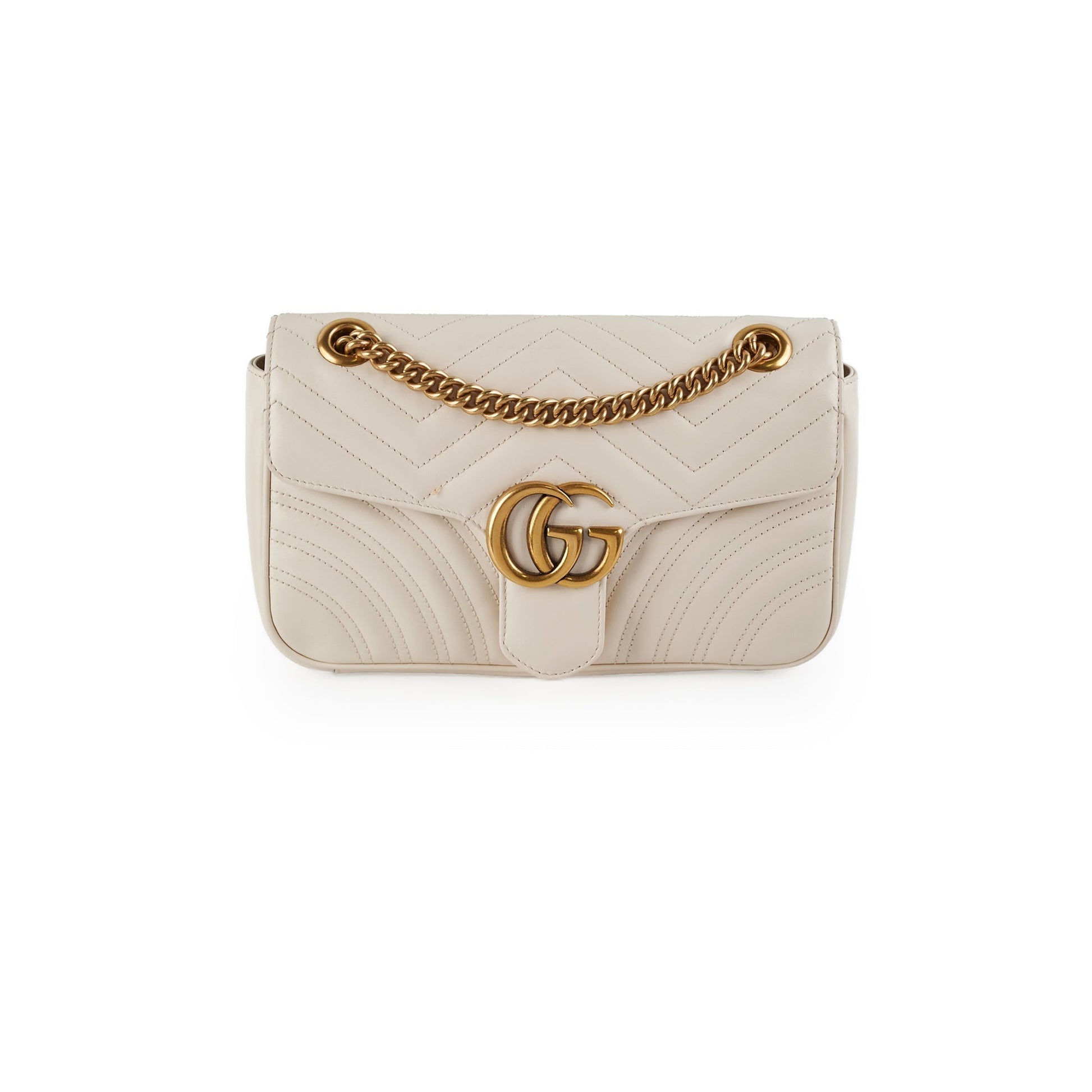 Gucci Marmont Shoulder Bag Matelasse White Crossbody Bag